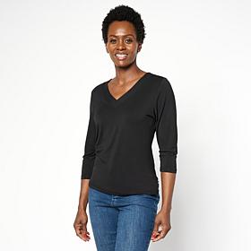"As Is" Joy Performance Comfortable & Classy V-Neck Top