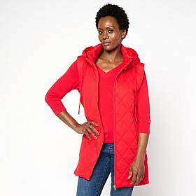 "As Is" Joy Performance Luxe All-Weather Puffer Vest with Removable...