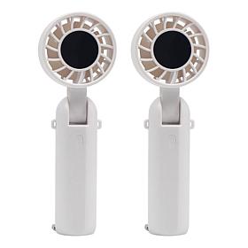 "As Is" Living Glow 2-Pack Portable Rechargeable Mini Fans