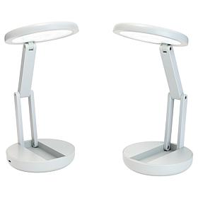 "As Is" Living Glow Rechargeable Collapsible Folding Lamp - 2-pack
