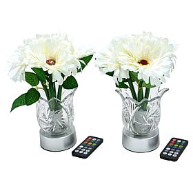 "As Is" Living Glow Rechargeable LED Color Changing Flower Light - ...