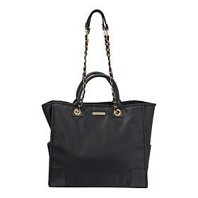 "As Is" Marcy McKenna Luxe Resort Tote Bag with Removeable Chain Li...
