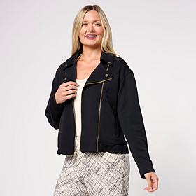"As Is" Mark & James by Badgley Mischka Double Closure Moto Jacket