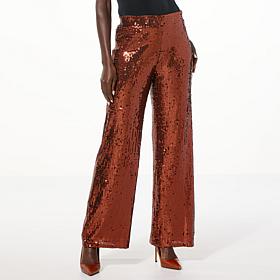 "As Is" Mark & James by Badgley Mischka Elisa Sequin Palazzo Pant