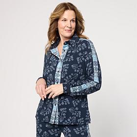 "As Is" Mark & James by Badgley Mischka Long Sleeve Printed Shirt