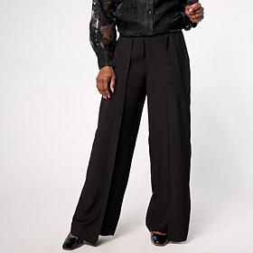 "As Is" MarlaWynne Occasion Fold Over Dress Pant