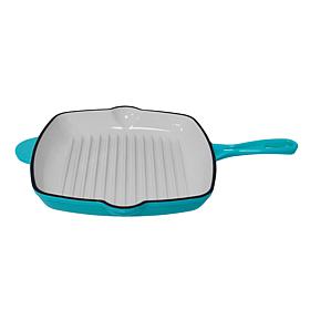 "As Is" Mesa Mia by Jenny Martinez 10.5" Enameled Cast Iron Grill Pan