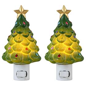 "As Is" Mr. Christmas Set of 2 Nightlights