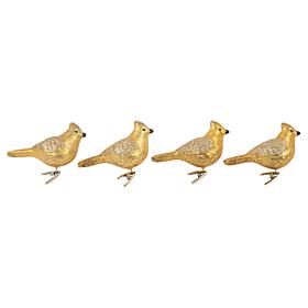 "As Is" Mr. Christmas Set of 4 Clip-On Mercury Glass Cardinals