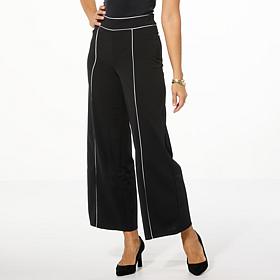 "As Is" Nina Leonard High Tech Crepe Trouser Pant