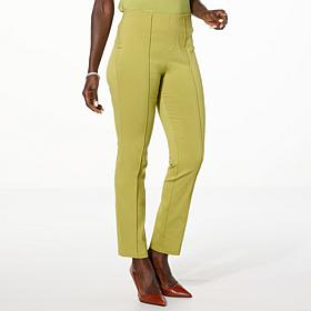 "As Is" Nina Leonard Millennium Tummy-Smoothing Ankle Pant
