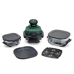 "As Is" Ninja Crispi 5-in-1 Glass Air Fryer with 3 Containers