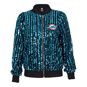 "As Is" Officially Licensed NFL Women's Sequin Jacket by Cuce - Dol...