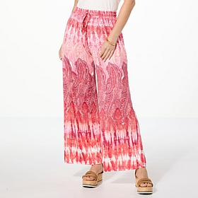"As Is" One World Printed Pull-On Colada Pant