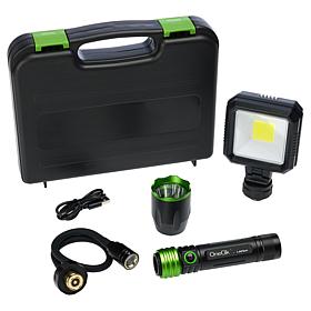 "As Is" OneClik Interchangeable Rechargeable Flashlight Kit with St...