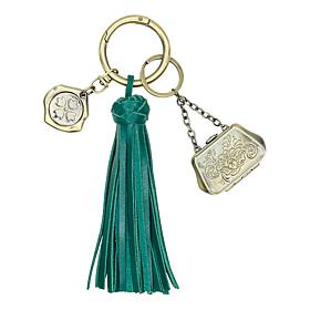 "As Is" Patricia Nash Leather Tassel Key Fob