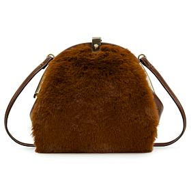 "As Is" Patricia Nash Portafina Faux Fur Frame Crossbody Bag