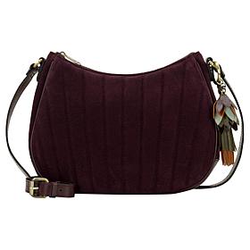 "As Is" Patricia Nash Sascha Leather Hobo Bag with Flower Tassel