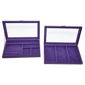 "As Is" Prestige™ Set of 2 Large Stackable Jewelry Boxes - Smooth F...
