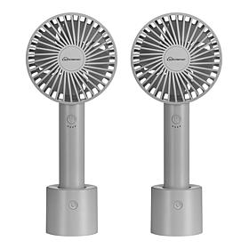 "As Is" Quik Comfort 2-pack Rechargeable Handheld Fans with Oscilla...
