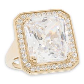 "As Is" Radiance by Absolute™ 23ctw Simulated Diamond Emerald Cut Ring