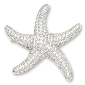 "As Is" Radiance by Absolute™ 4.74ct Sterling Silver Pavé Starfish Pin