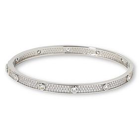"As Is" Radiance by Absolute™ 6.29ctw Three-Row Pavé Hinged Bracelet