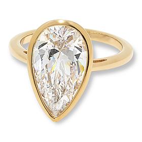 "As Is" Radiance by Absolute™ Couture Gld-Pltd Bzel-Set Solitaire Ring
