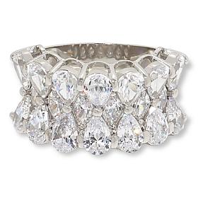 "As Is" Radiance by Absolute™ Couture Pear and Marquise Wide Band Ring