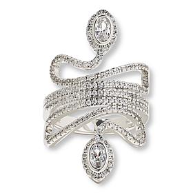 "As Is" Radiance by Absolute™ Sterling Silver Wrap-Style Snake Ring