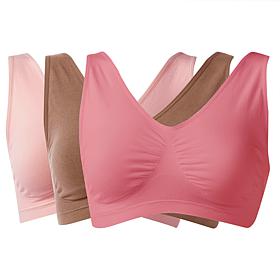 "As Is" Rhonda Shear 3-pack Original Cotton-Blend Ahh Bra