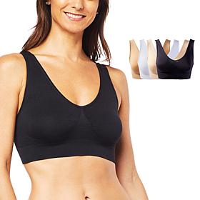 "As Is" Rhonda Shear 4-pack Seamless Ahh Bra