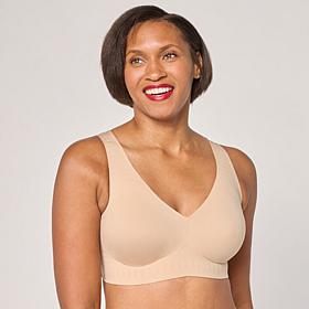 "As Is" Rhonda Shear Pullover Gel Bra with Floral Mesh Back