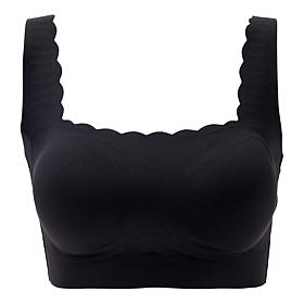 "As Is" Rhonda Shear Squareneck Scalloped Gel Bra