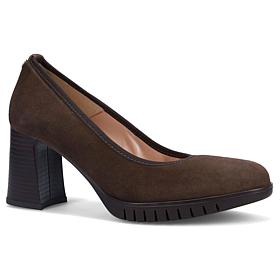 "As Is" Ron White Fallona All-Day Suede Pump with Satin Shoe Bag