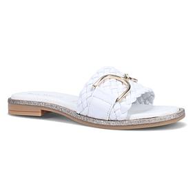 "As Is" Ron White Vivian Ultralight Leather Slide Sandal