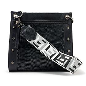 "As Is" Sharif Legacy Caviar Snake-Embossed Leather Crossbody Bag