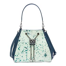 "As Is" Sharif Legacy Haircalf Leather Drawstring Shoulder Bag