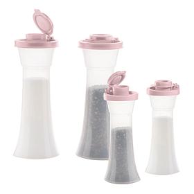 "As Is" Tupperware® 4-piece Hourglass-Shaped Seasoning Shaker Set