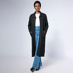 "As Is" TWRHLL by Christie Brinkley Cable Knit Cardigan