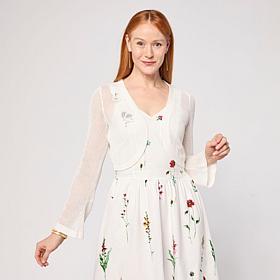 "As Is" TWRHLL by Christie Brinkley Crochet Knit Bolero