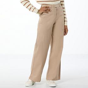 "As Is" TWRHLL by Christie Brinkley High Rise Pleated Wide Leg Trouser