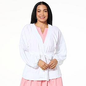 "As Is" TWRHLL by Christie Brinkley Wrap Kimono Jacket