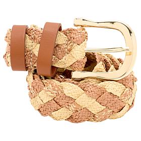 "As Is" Vince Camuto Braided Straw-Inspired Belt