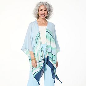 "As Is" Vince Camuto Wave Stripe Flowy Topper