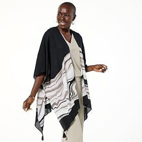 "As Is" Vince Camuto Wave Stripe Flowy Topper