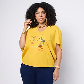 "As Is" Vivica A. Fox Collection V-Neck Cocoon Top