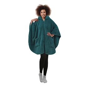 "As Is" Warm & Cozy Sherpa Zip Angel Wrap