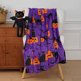 "As Is" Warm & Cozy Throw & Huggable Friend 