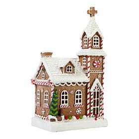 "As Is" Winter Lane LED Gingerbread Church